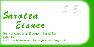 sarolta eisner business card